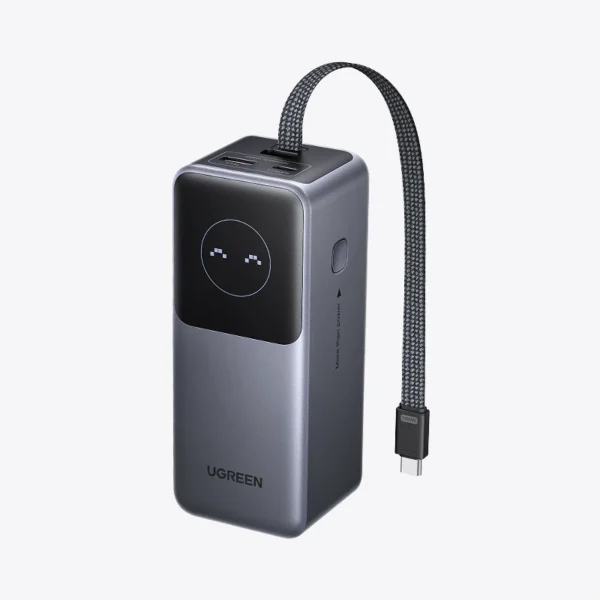 UGREEN 20000mAh 130W Nexode Smart Display Power Bank with Built-in Cable – PB723